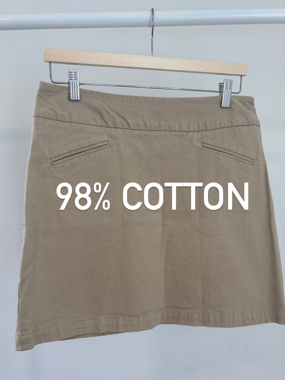 GAP Classic Beige A-Line Skirt | Neutral Staple | 98% cotton